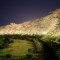 秋田県角館 桧木内川の桜並木の夜景
