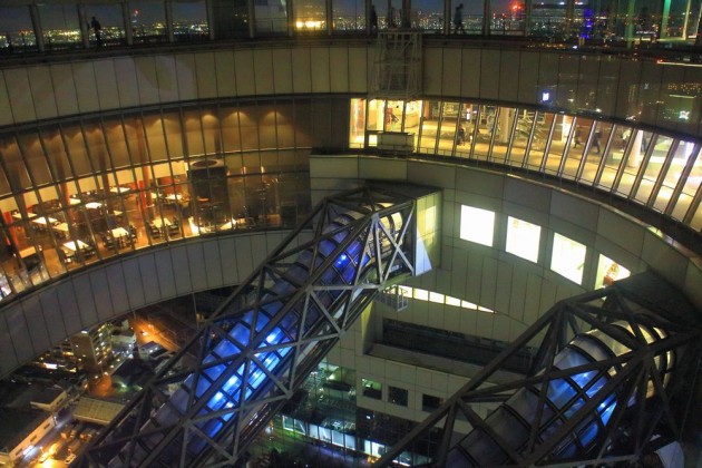 梅田スカイビル　空中庭園展望台からの夜景